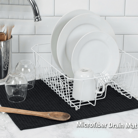 Premium Microfiber Kitchen Drain Mat: Heat-Resistant & Fast-Drying Countertop Protector image 4