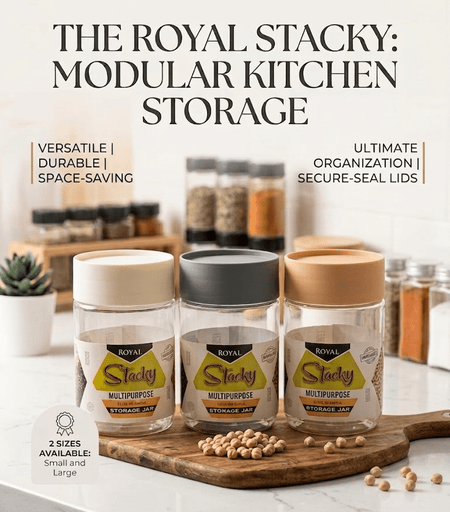 Royal Stacky Multipurpose Modular Storage Jar – Airtight Kitchen Container image 3
