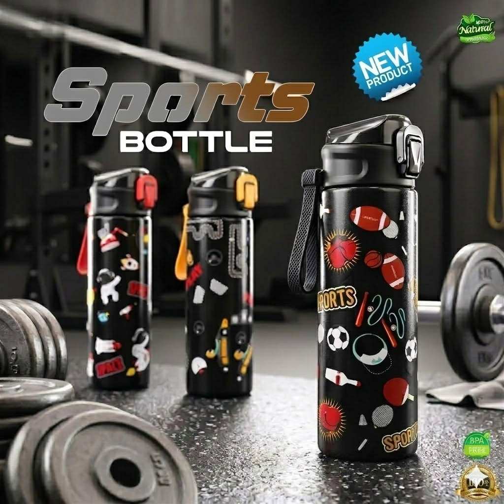 750ml Leak-Proof Sports Water Bottle with Flip-Top Cap main image