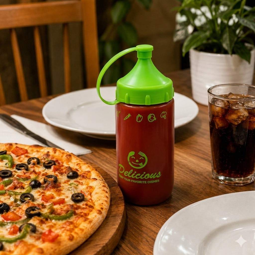 Plastic Squeeze Condiment Bottle | Leak-Proof Sauce Dispenser for Ketchup, Mustard, Mayo image 2