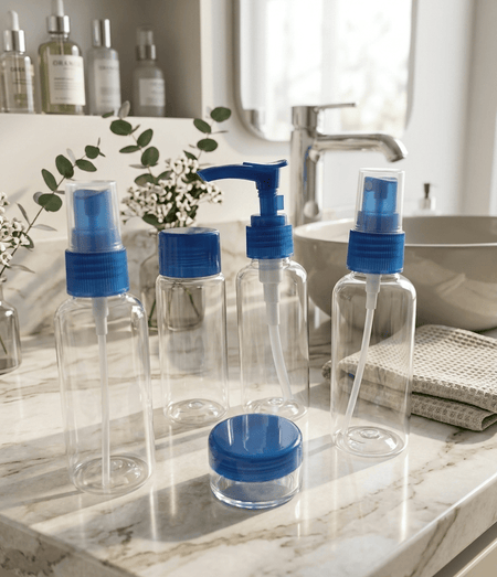 Essential Travel Cosmetic Dispenser Kit – Refillable Spray, Pump, and Cream Jars for Toiletries image 3