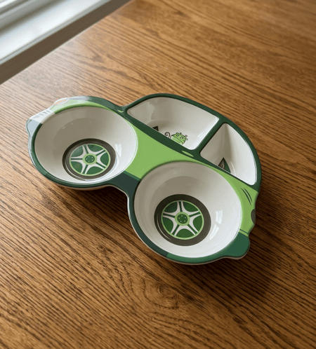 Fun Car-Shaped Divided Toddler Plate – 4-Compartment Kids’ Feeding Tray for Picky Eaters image 3