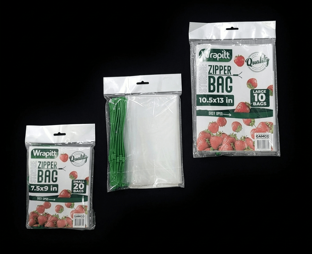 Heavy-Duty Reusable Zip Lock Storage Bags | Freezer Safe, Leakproof Meat, Snack & Produce Organizer image 3