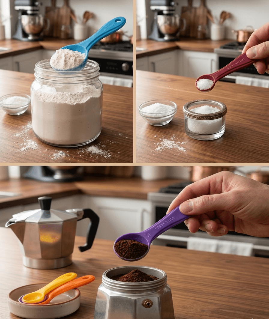 Imperial Household 6-Piece Rainbow Measuring Spoon Set – Precise Metric & US Measurements image 2