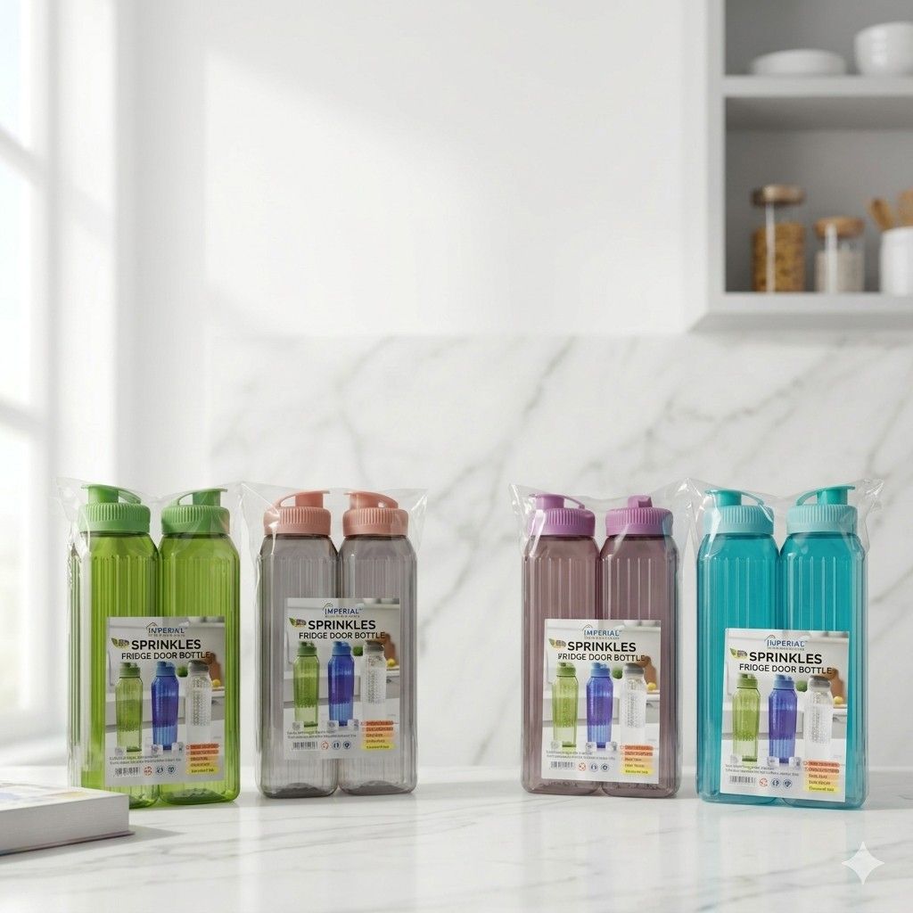 Imperial Sprinkles Fridge Door Water Bottle – 2-Piece Set (BPA Free) image 4