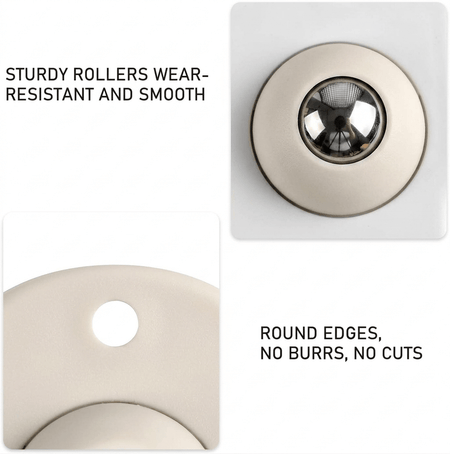 4-Piece Stick-On Swivel Wheels – Stainless Steel Ball Transfer Units for Furniture image 4