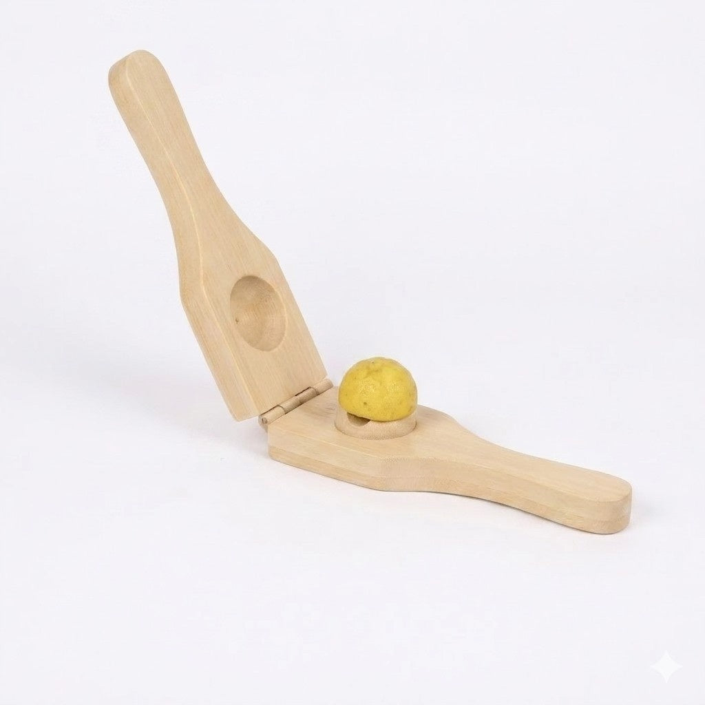Premium Wooden Lemon Squeezer | Heavy Duty Handheld Citrus Juicer & Lime Press image 3