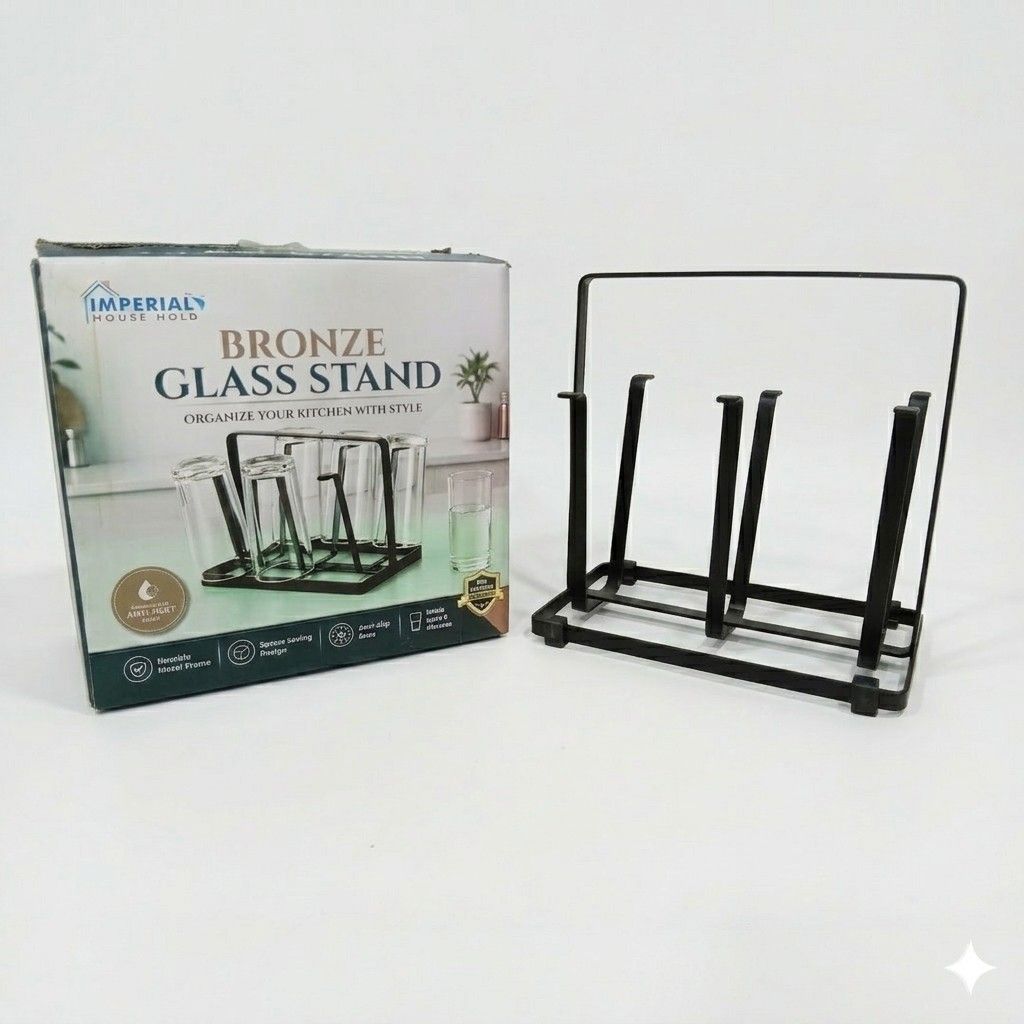 Imperial Bronze Glass Stand/kitchen Organizer/glass And Cup Stand/kitchen Organizer image 2