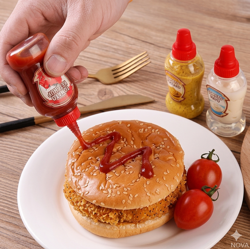Mini Plastic Ketchup Bottle image 2