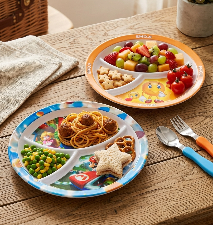 Premium Character-Themed 3-Section Divided Kids’ Plate – Single Unit image 5