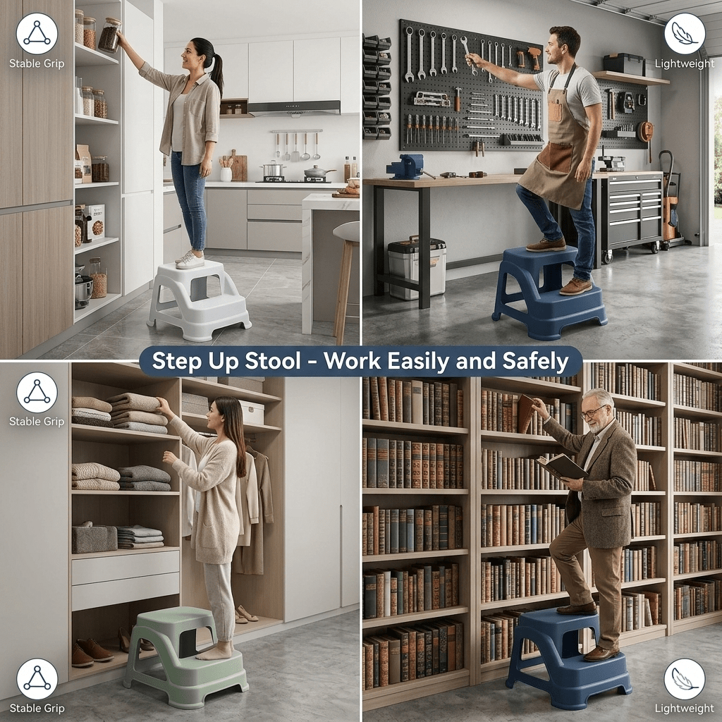 Imperial Step Up Stool/2 Step Stool/home Stuff Slip Resistant Stool/plastic Stool image 3