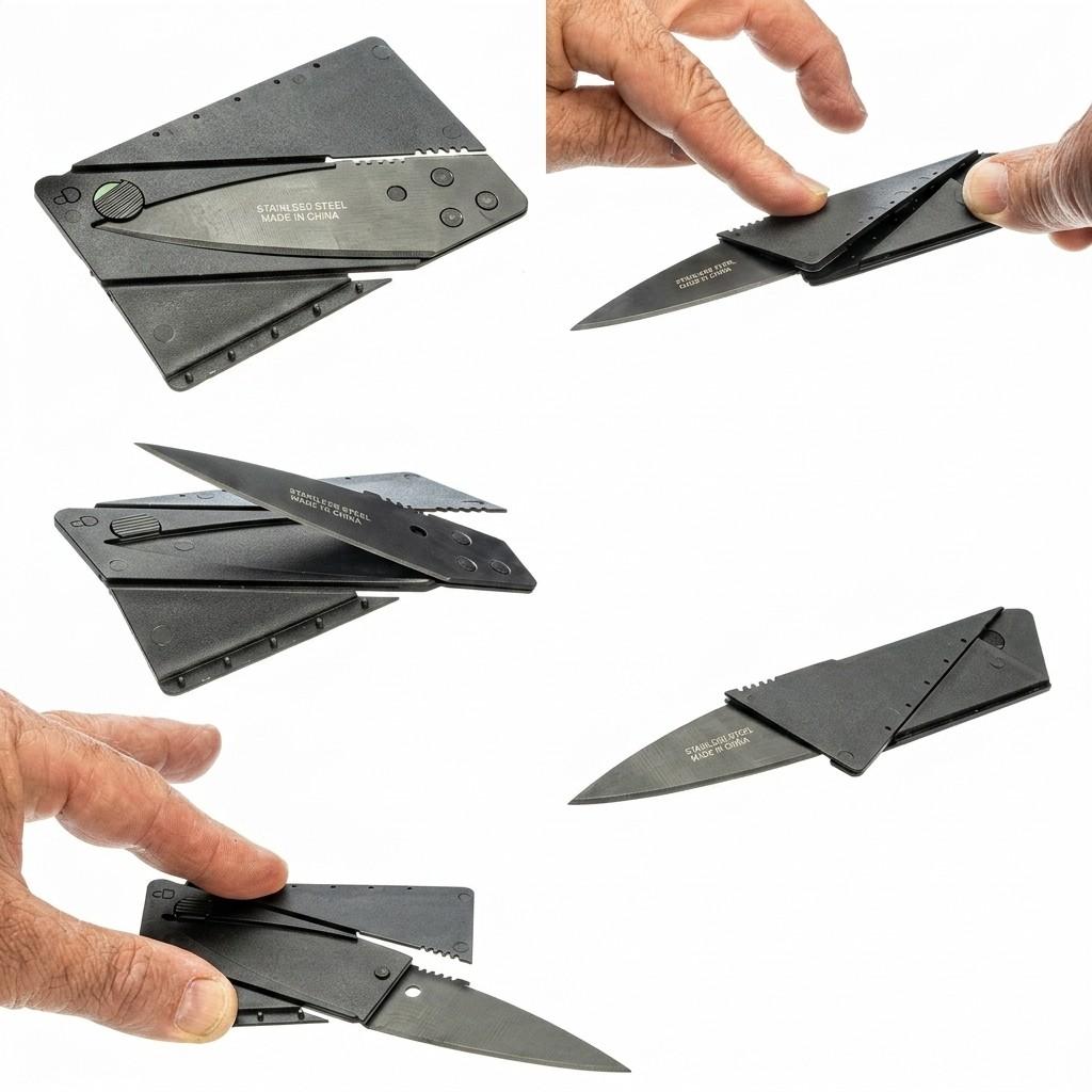 Ultra-Slim Foldable Credit Card Pocket Knife – Compact EDC Utility Tool image 2