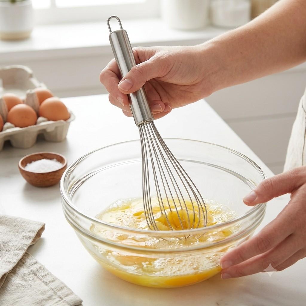 Heavy-Duty Stainless Steel Hand Whisk for Baking & Cooking image 2