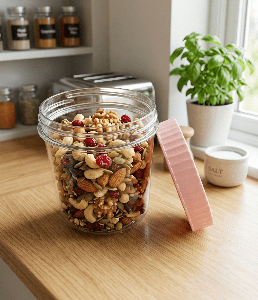 Unique Airtight Clear Food Storage Jar – Available in 700ml, 800ml & 1000ml Sizes main image