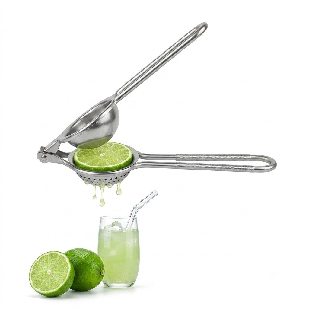 Professional Stainless Steel Lemon Squeezer – Ergonomic Handheld Citrus Juicer main image