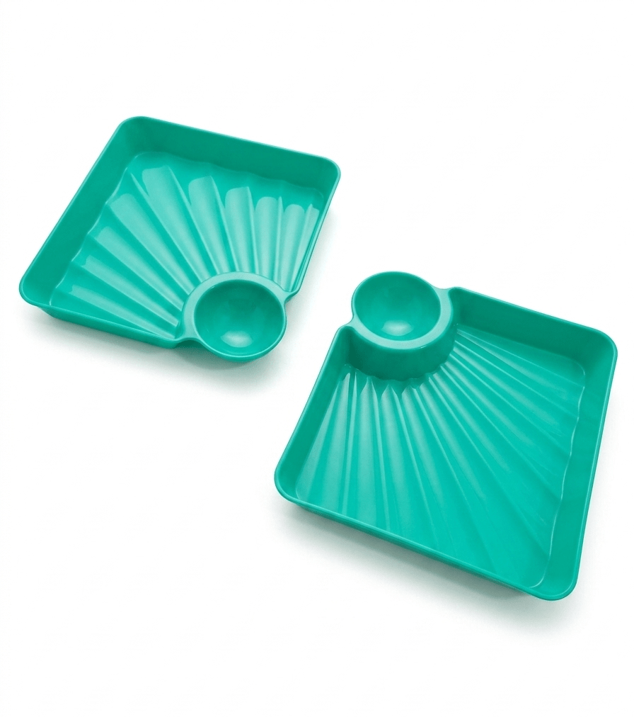 Chip and Dip Snack Dish Set – Pack of 2 Versatile Appetizer Serving Plates image 4