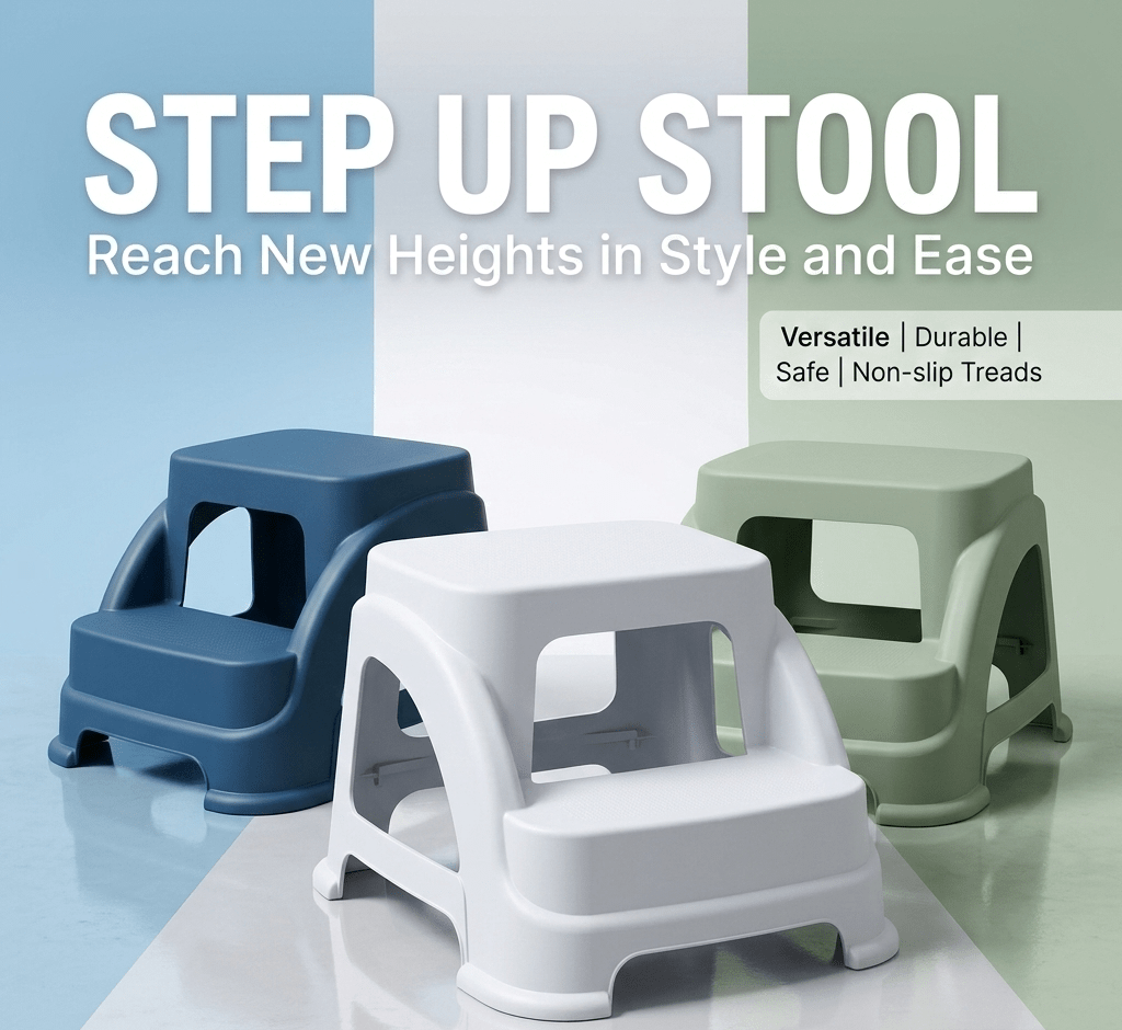 Imperial Step Up Stool/2 Step Stool/home Stuff Slip Resistant Stool/plastic Stool main image
