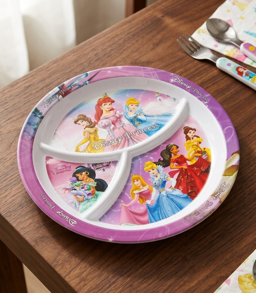 Premium Character-Themed 3-Section Divided Kids’ Plate – Single Unit image 2