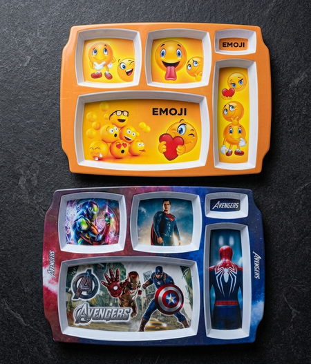 Kids’ 5-Compartment Divided Dinner Plate image 5