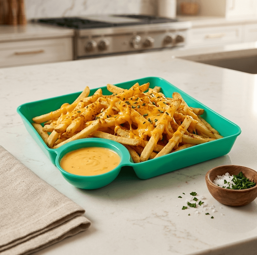 Chip and Dip Snack Dish Set – Pack of 2 Versatile Appetizer Serving Plates image 3