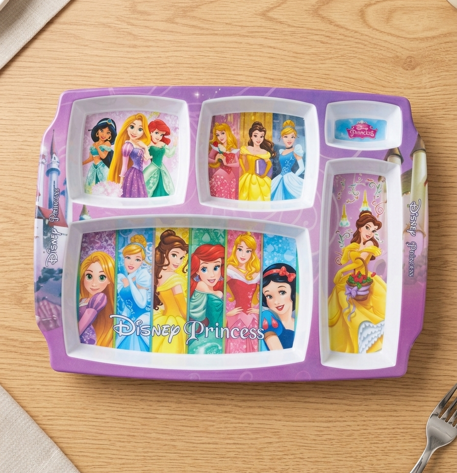 Kids’ 5-Compartment Divided Dinner Plate main image