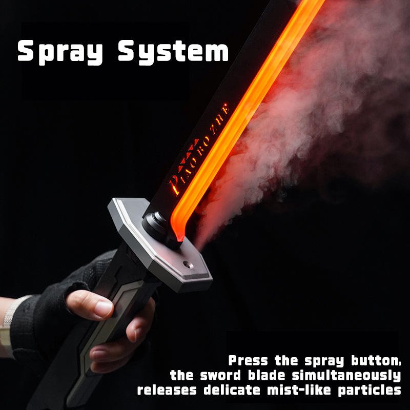 Glowing Lightning Spark Sword with Smoke Spray