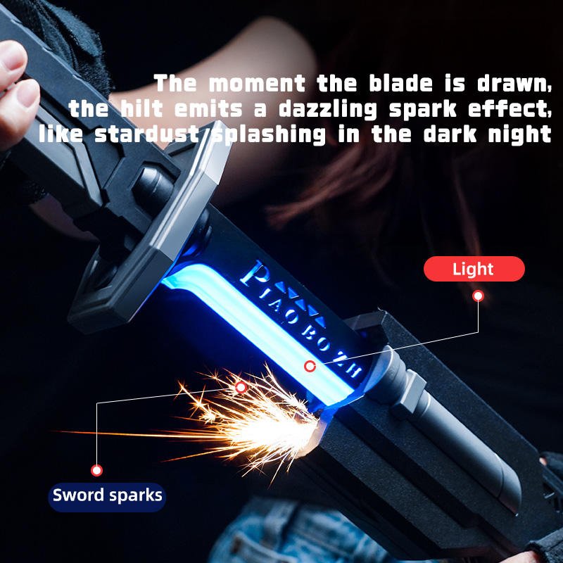 Glowing Lightning Spark Sword with Smoke Spray