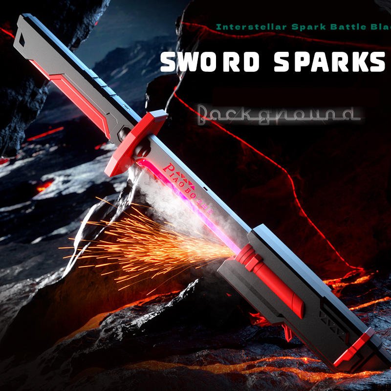 Glowing Lightning Spark Sword with Smoke Spray