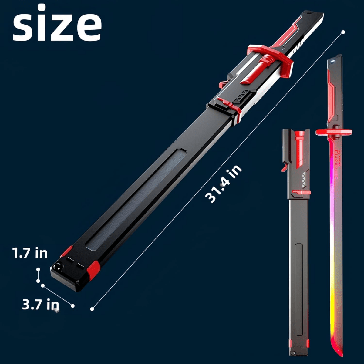 Glowing Lightning Spark Sword with Smoke Spray