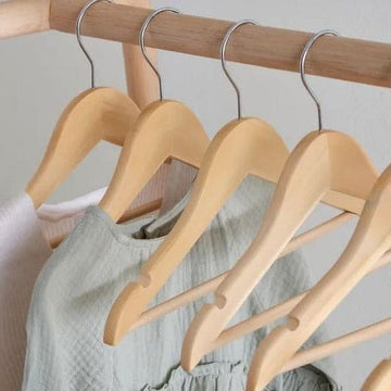 Set Of 3 Wood Hanger, Non-Slip Wooden Hangers, Laundry Cloths Wooden Hanger image 3