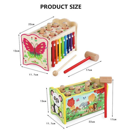 Hamster hammer knocked Toys Music Knock Piano Toys – Wooden Toy