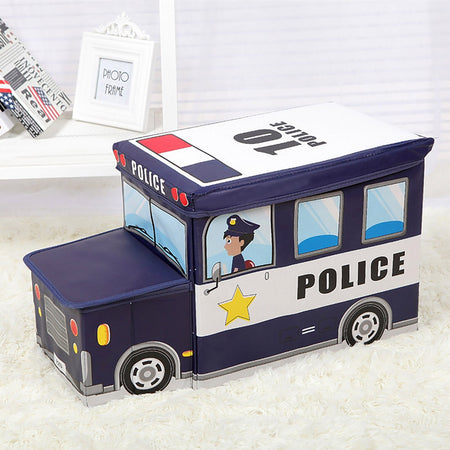 Bus Shape Storage Box (Blue) – Police Van