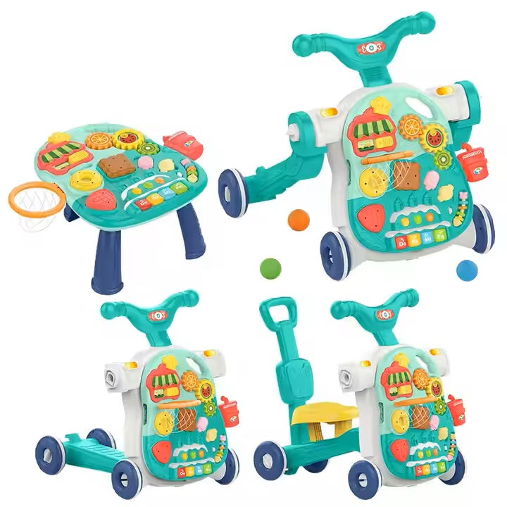 Huanger 4 in 1 Multifunction Baby Walker With Music - Green