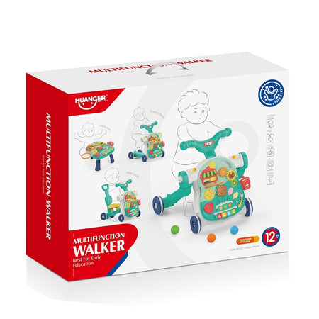 Huanger 4 in 1 Multifunction Baby Walker With Music - Green
