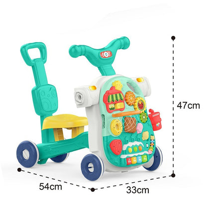 Huanger 4 in 1 Multifunction Baby Walker With Music - Green