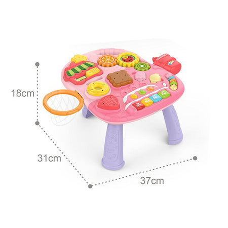 Huanger 5in1 Multifunction Motor Bike Style Baby Walker with Music Pink