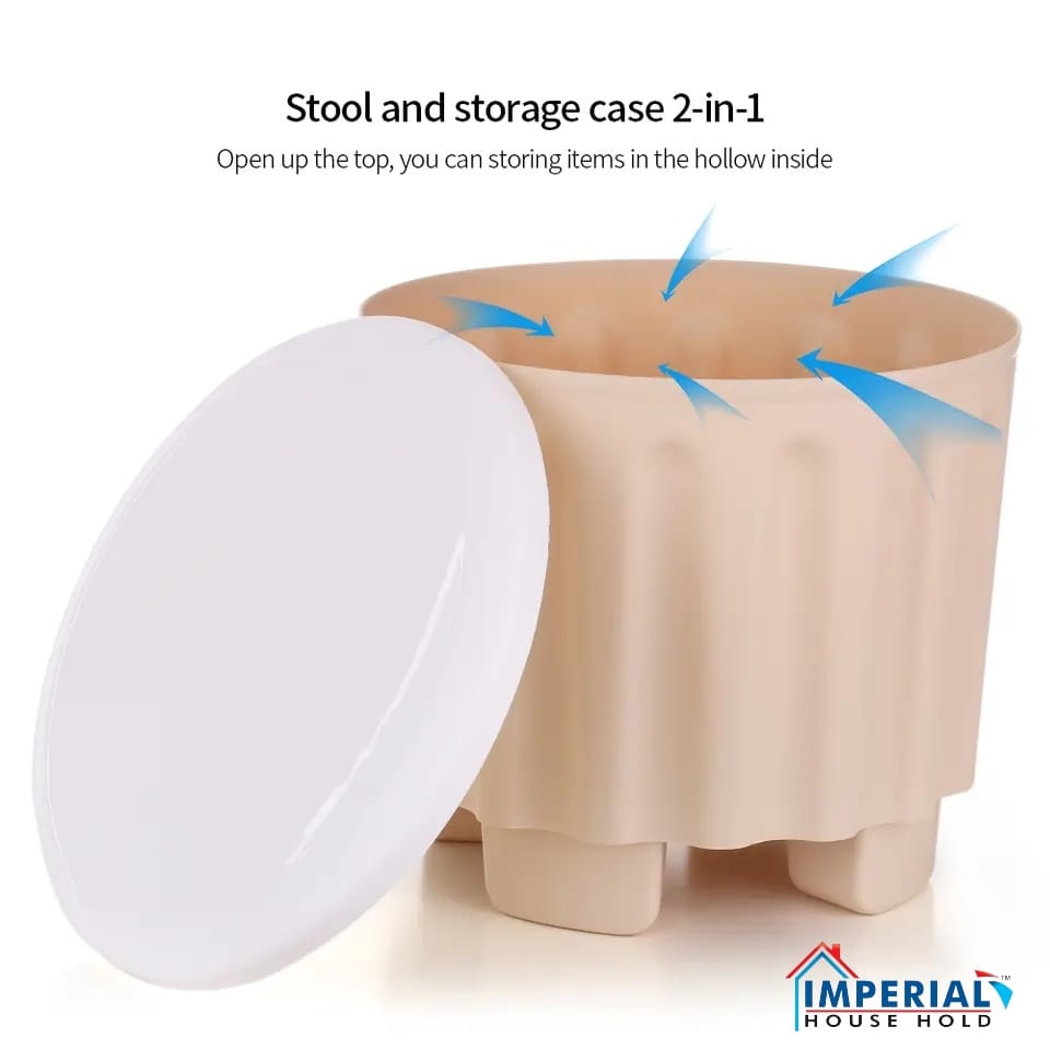 Imperial Smart Storage Stool/drum Sitting Stool With Storage Compartment image 2