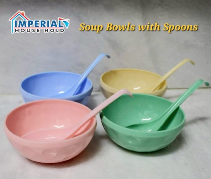 Imperial Soup Bowl 4pcs With Spoon/soup Serving Bowl image 2