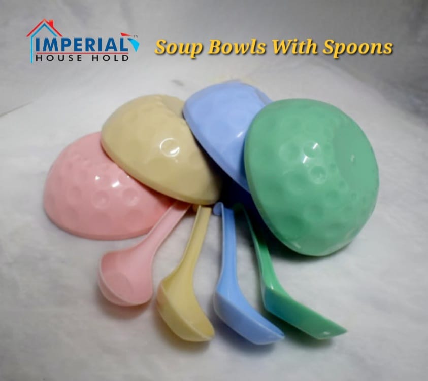Imperial Soup Bowl 4pcs With Spoon/soup Serving Bowl image 4