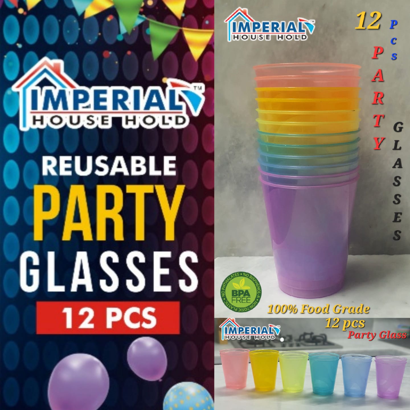 Imperial Reusable Party Glasses 12pcs/party Glass For Every Occasions image 2