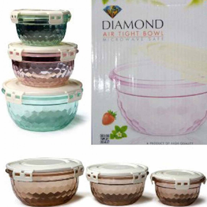 Imperial Diamond Bowl Set/air Tight Bowl Set image 4