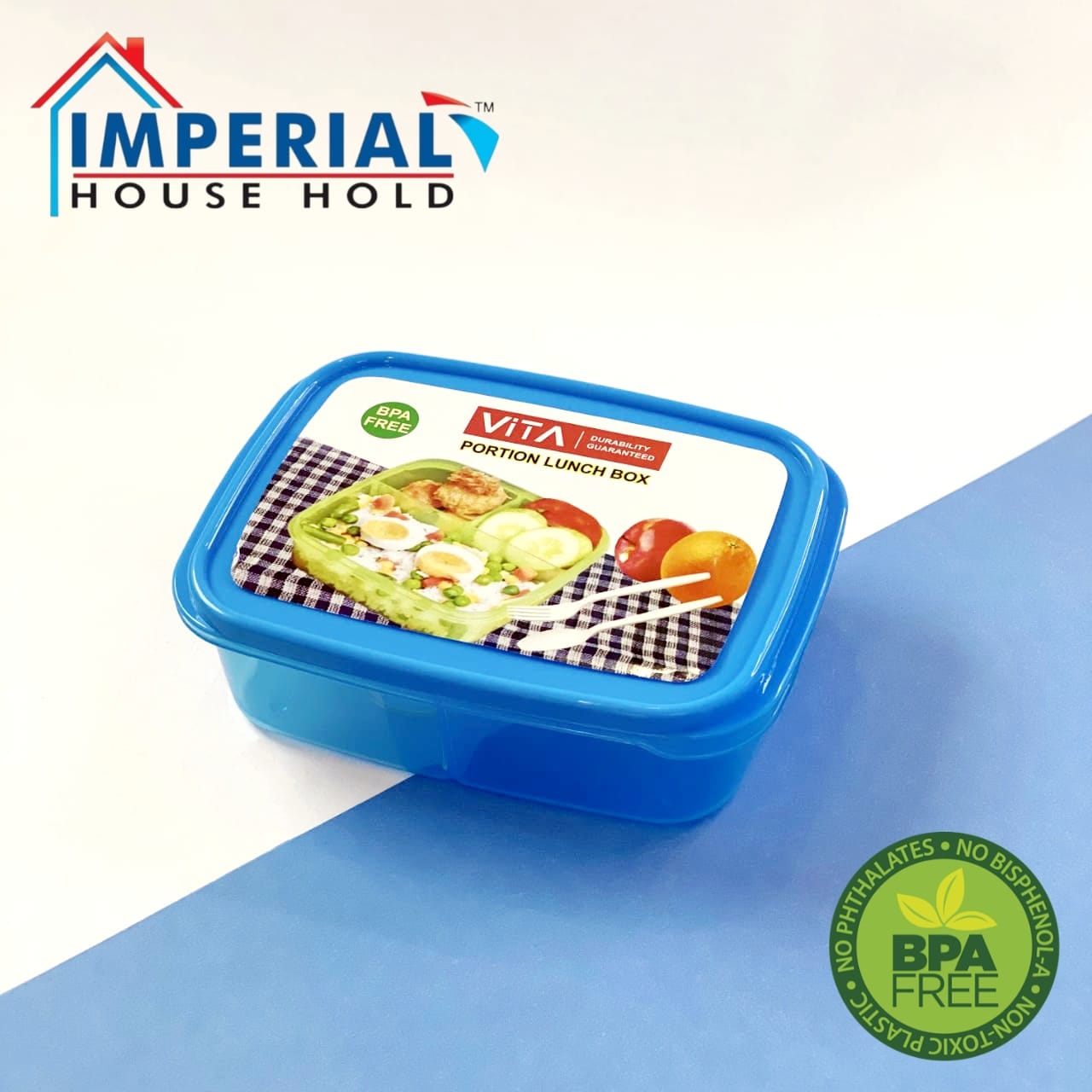 Imperial Lunch Box/transparent Portion Lunch Box(with Spoon And Fork Inside)for School,college,university image 4