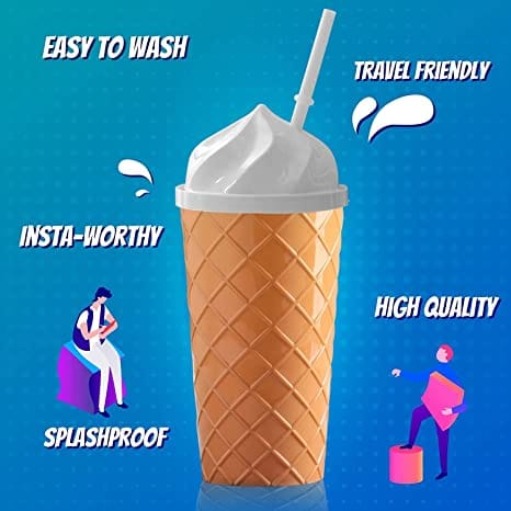 Imperial 1pc Kid Tumbler/icecream Cone Tumbler With Straw/summer Babycup Travel image 4