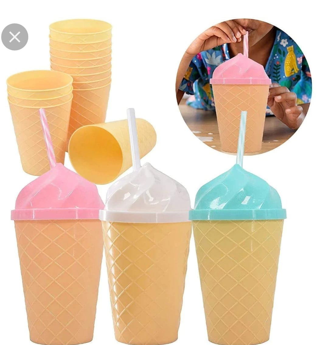 Imperial 1pc Kid Tumbler/icecream Cone Tumbler With Straw/summer Babycup Travel image 6
