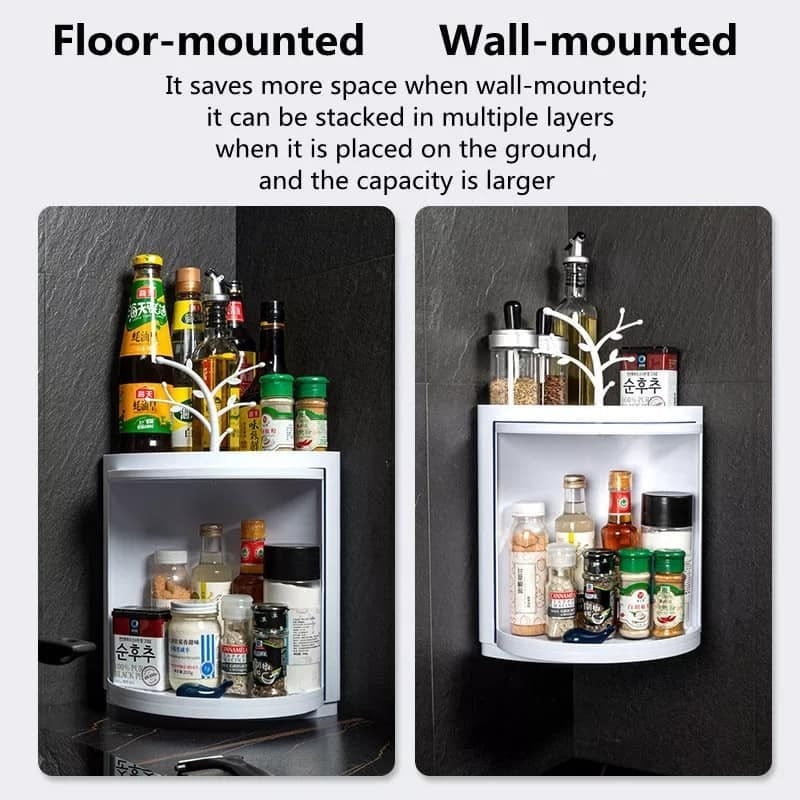 Imperial Single Cabinet Corner Storage 360 Rotating/wall Hanging Dustproof Shelf /storage Waterproof Accessories/ Rotatable Triangle Corner Cabinet Lockers image 4