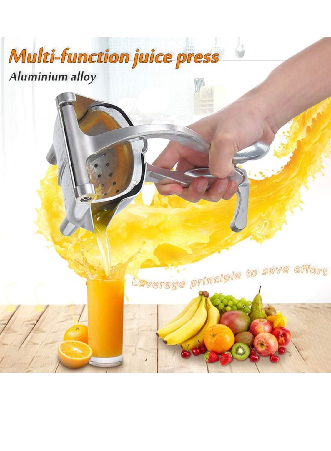 Imperial Fruit Press Juicer Manual/alloy Lemon Squeezer/heavy Duty Hand Press Detachable Easy Fresh Fruit Juicer Press Handheld Fruit Juice Squeezer image 2