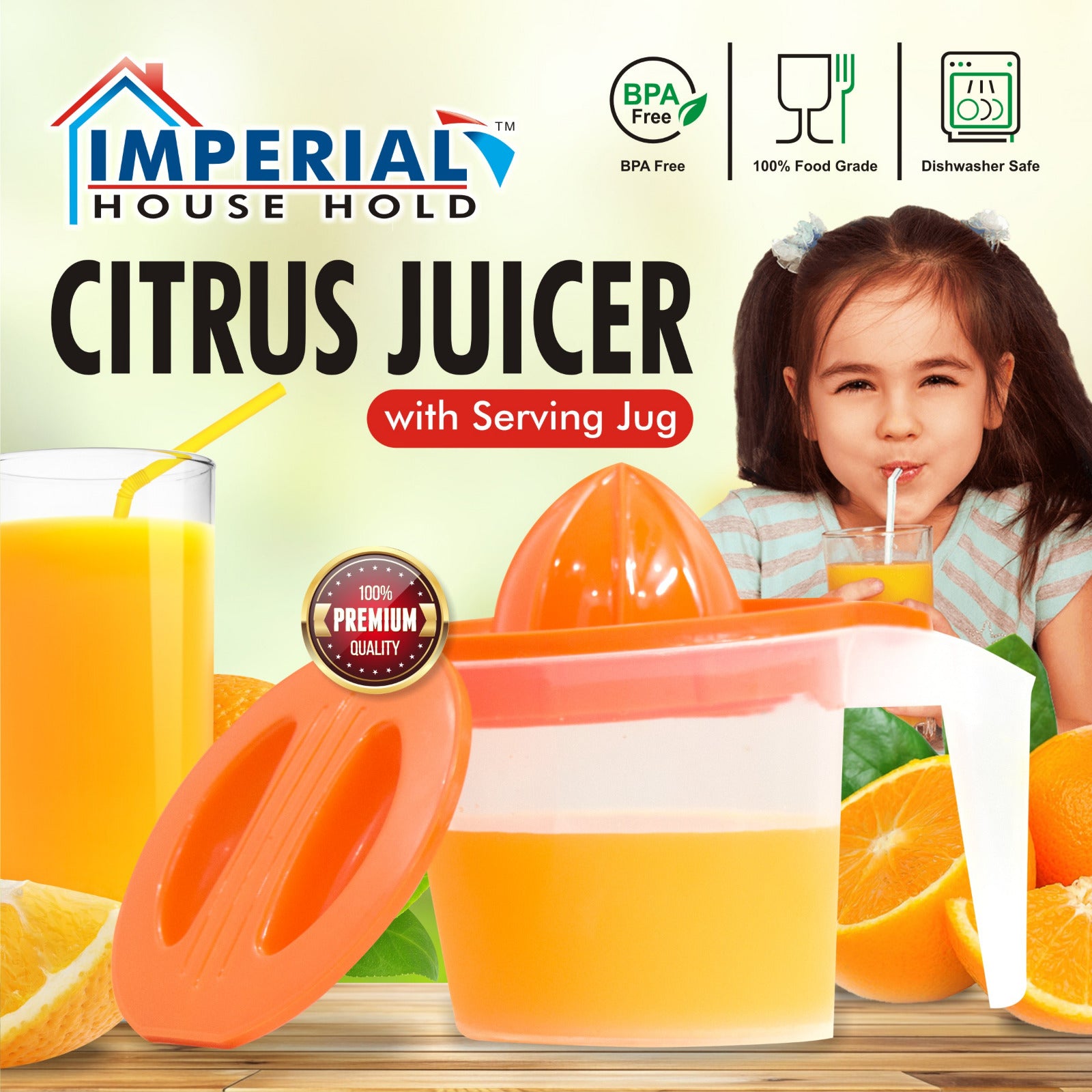 Citrus Juicer with Serving Jug – BPA-Free, Food Grade & Easy to Use main image