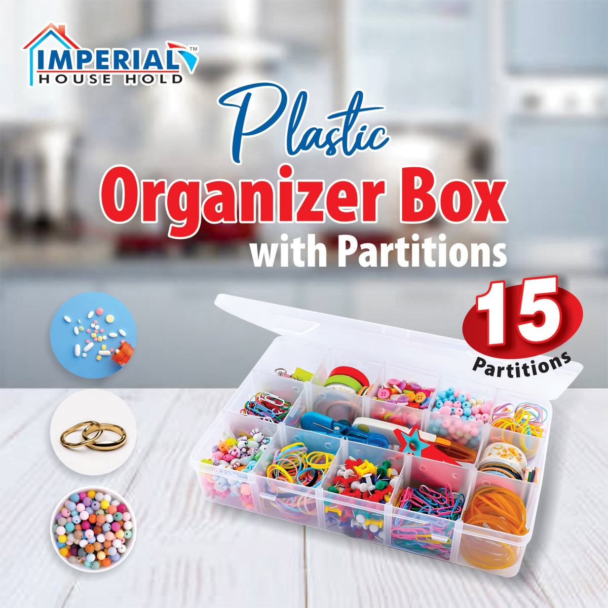 Imperial Household Partition Plastic Organizer Box main image