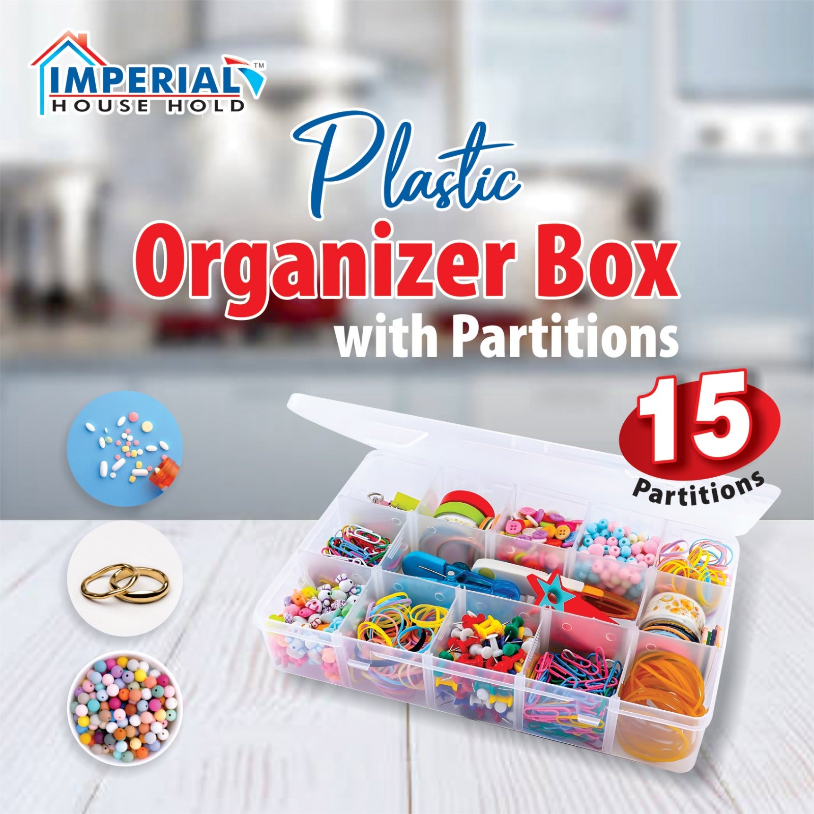 Imperial Household Partition Plastic Organizer Box main image