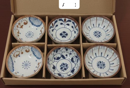 Set Of 6 Printed Ceramic Bowls - Image 4